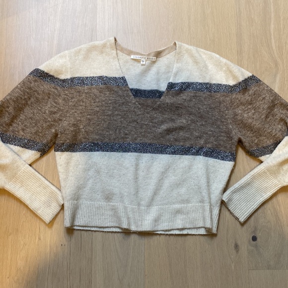 Veronica Beard Miley Colorblock Metallic Pullover Sweater - Picture 4 of 11